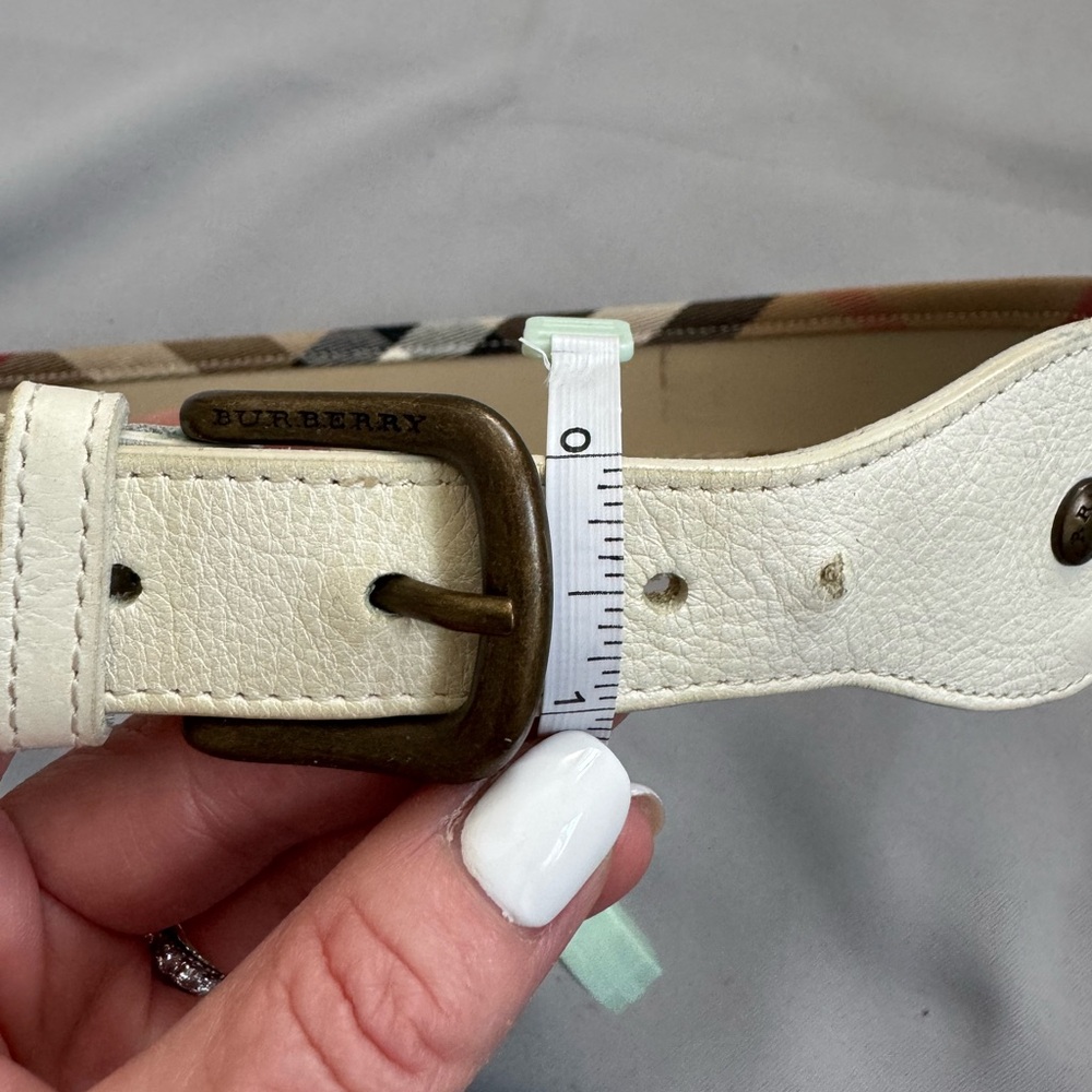 Burberry London Nova Check Canvas & Leather Belt – Size 36/90 – Made in Italy - Picture 9 of 10